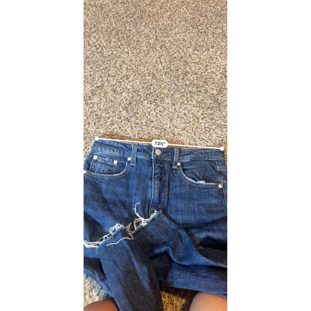 Pistola High Rise Straight Leg Distressed Jeans Dark Wash P6643CSF-ESX Womens 27